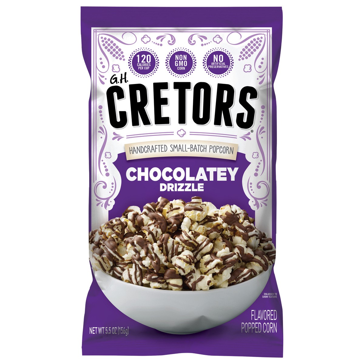 slide 1 of 9, GH Cretors Cretors Chocolatey Drizzle Popcorn 5.5 oz, 5.5 oz