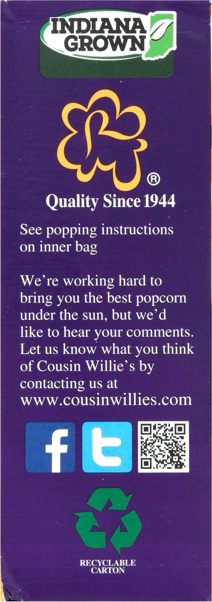 slide 3 of 9, Cousin Willie's 3 Pack Movie Theater Butter Microwave Popcorn 3 ea, 3 ct