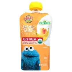 Earth's Best Organic Sesame Street Peach Banana Organic Fruit Yogurt Smoothie 4.2 oz. Pouch