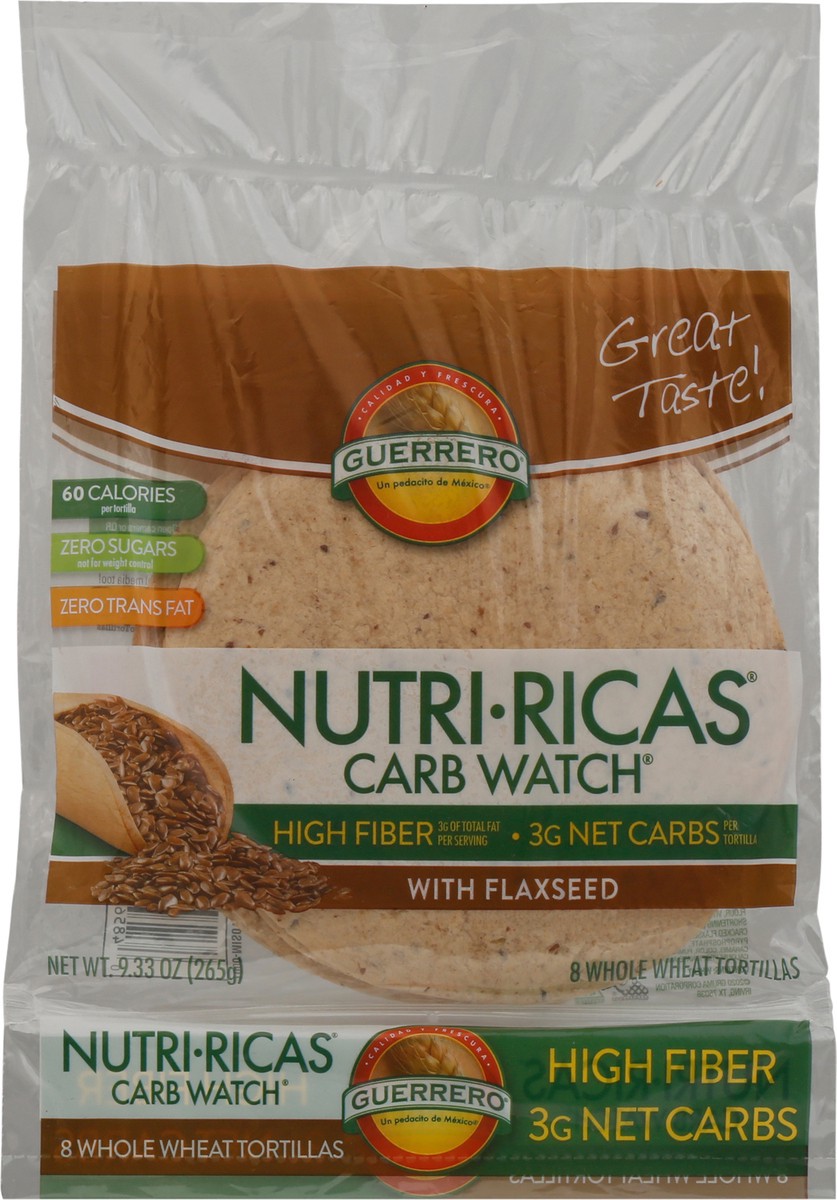 slide 4 of 13, Guerrero Whole Wheat Tortilla Carb Watch, 8 ct