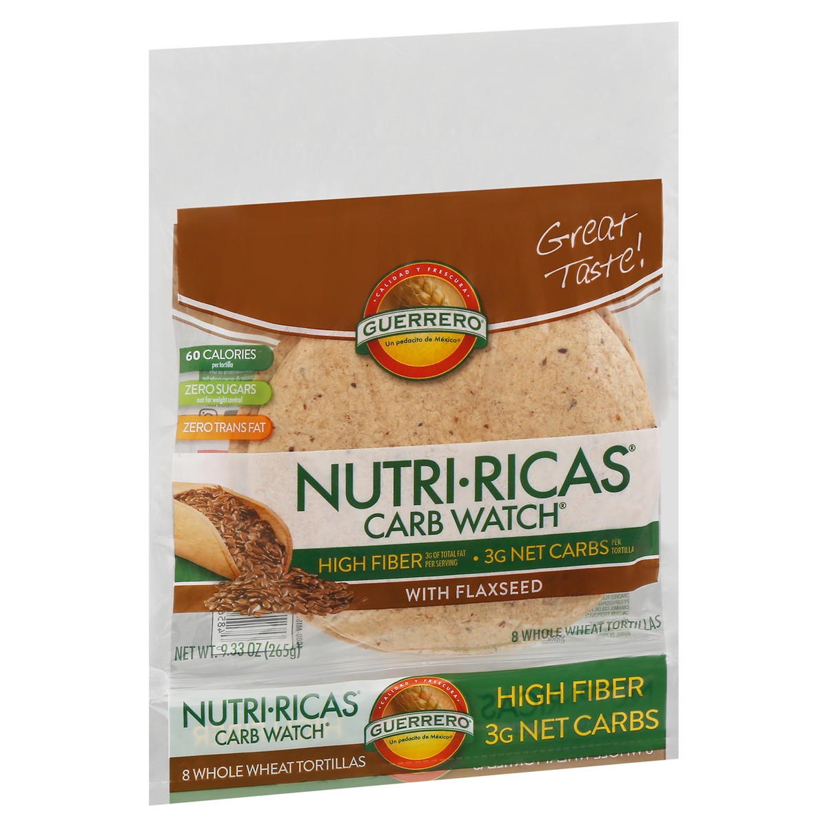 slide 5 of 13, Guerrero Whole Wheat Tortilla Carb Watch, 8 ct