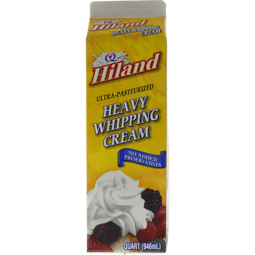 slide 1 of 1, Hiland Dairy Ultra Pasteurized Heavy Whipping Cream, 1 qt