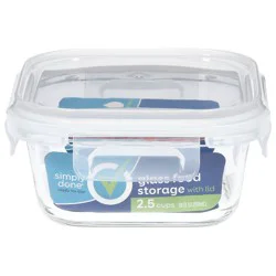 Simply Done Glass Food Storage with Lid - 2.5 Cups