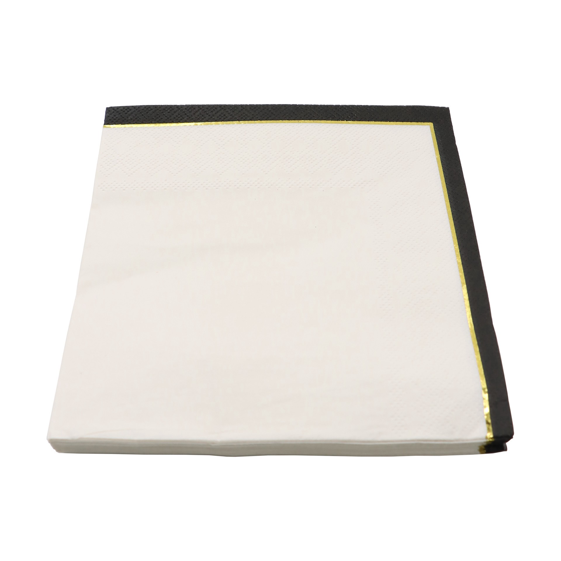 slide 2 of 3, Cream & Black Lunch Napkins, 20ct. By Celebrate It, 20 ct