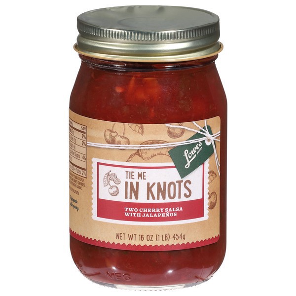 slide 1 of 1, Lowes Foods Tie Me In Knots Two Cherry Salsa, 16 oz