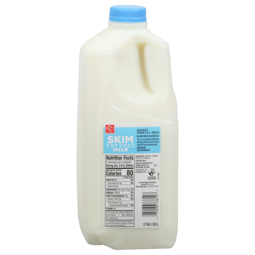slide 1 of 1, Harris Teeter Ff Skim Milk, 1 ct