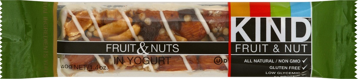 slide 5 of 5, KIND Fruit Nut Bar Fruit Nuts In Yogurt, 1.6 oz
