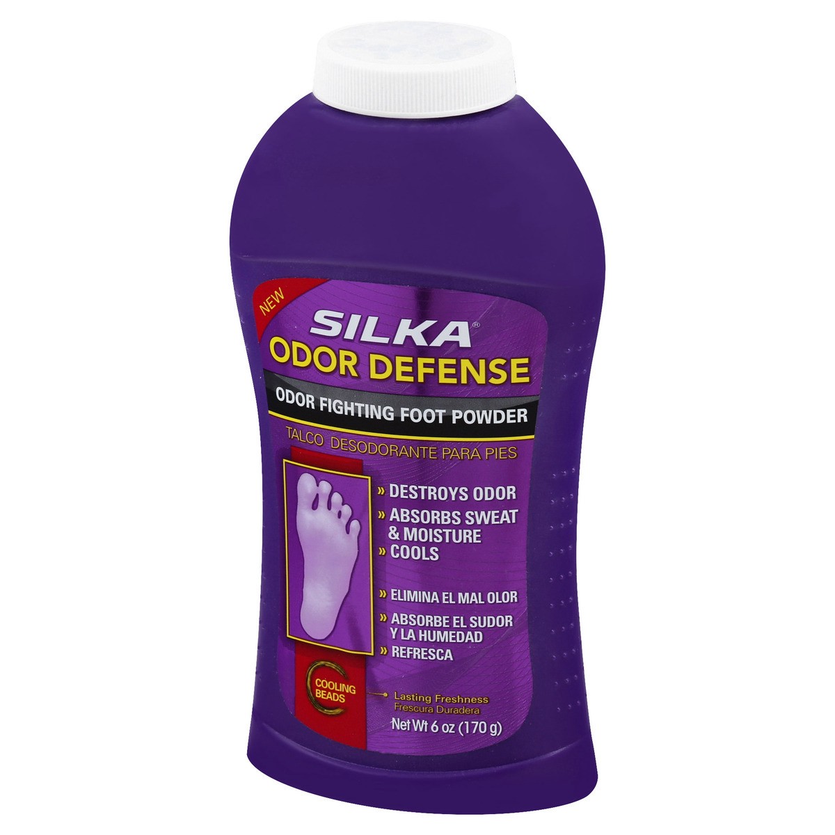 slide 12 of 12, Silka Odor Defense Odor Fighting Foot Powder 6 oz, 6 oz