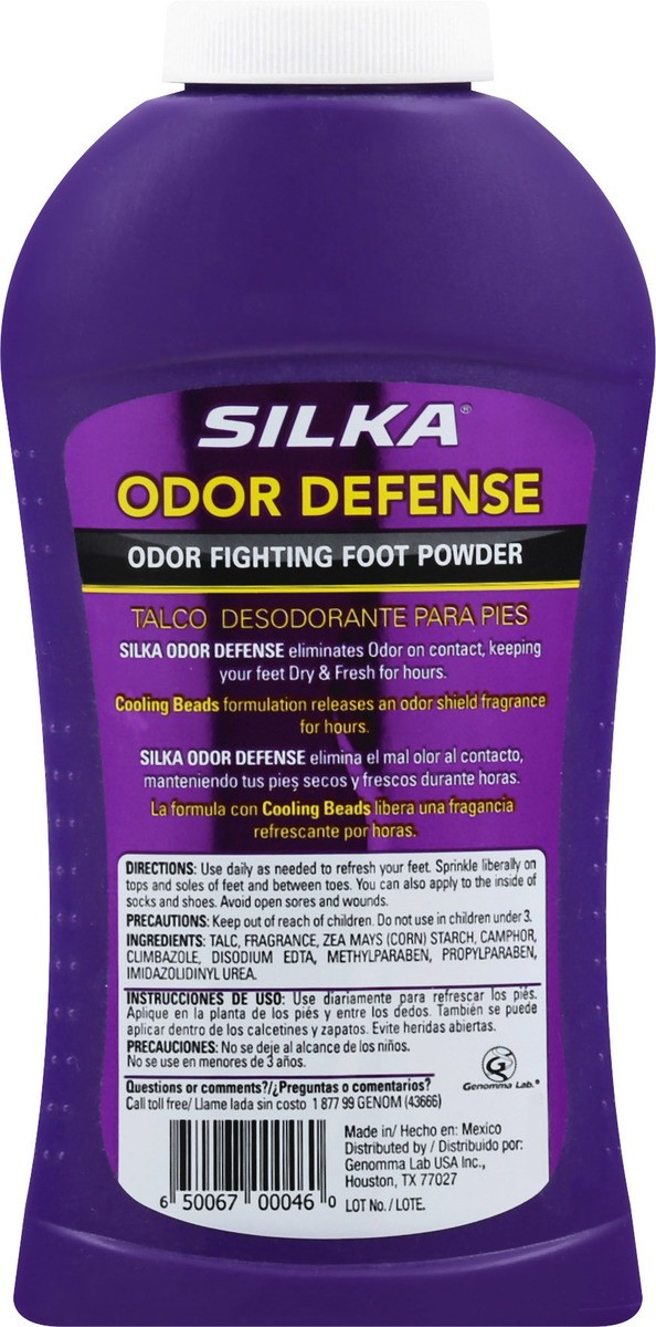 slide 6 of 12, Silka Odor Defense Odor Fighting Foot Powder 6 oz, 6 oz