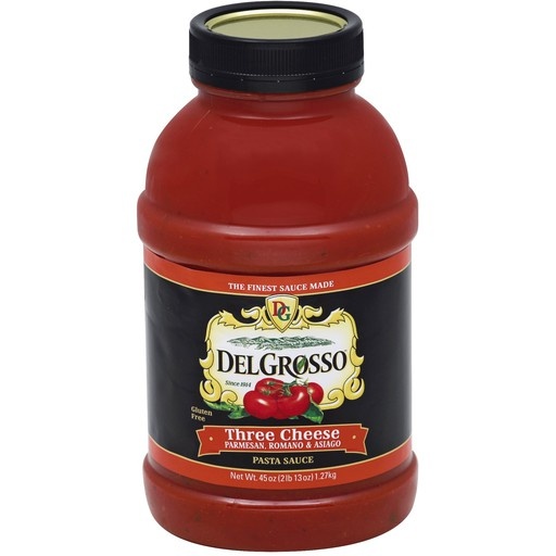 slide 1 of 2, DelGrosso Sauce Three Cheese, 45 oz