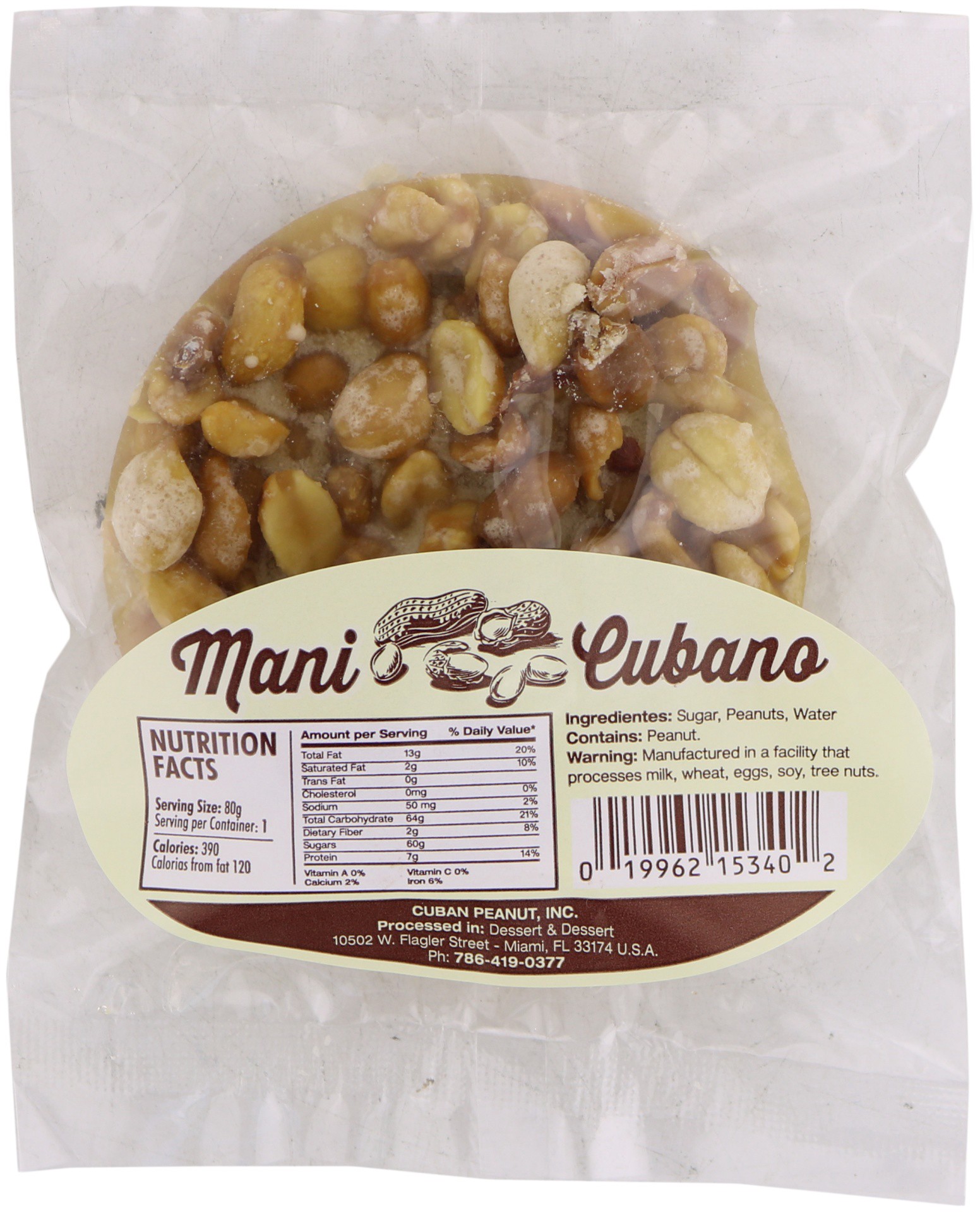 slide 1 of 1, CUBAN PEANUT Dulce De Mani Y Azucar, 2.8 oz