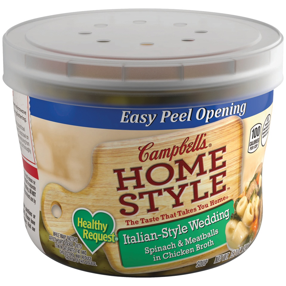 slide 1 of 1, Campbell's Home Style Healthy Request Italian-Style Wedding Soup, 15.3 oz