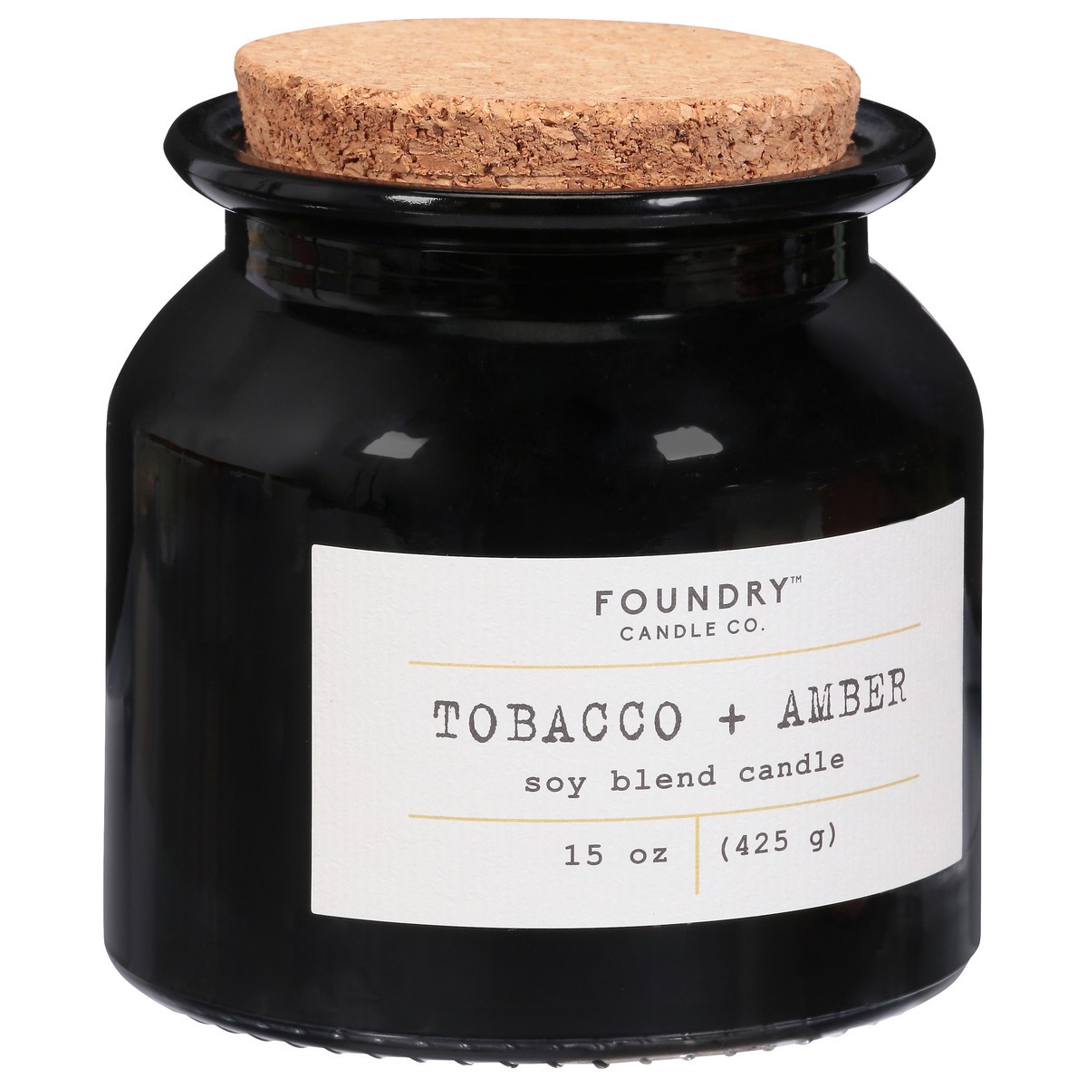 slide 5 of 9, Foundry Candle Co. Soy Blend Tobacco + Amber Candle 1 ea, 1 ct