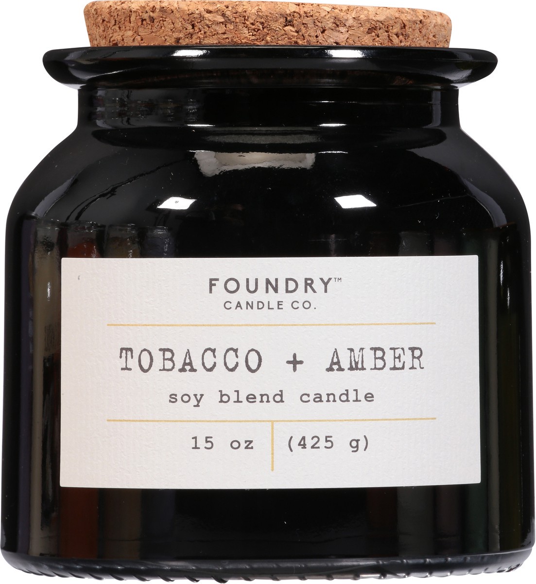 slide 2 of 9, Foundry Candle Co. Soy Blend Tobacco + Amber Candle 1 ea, 1 ct