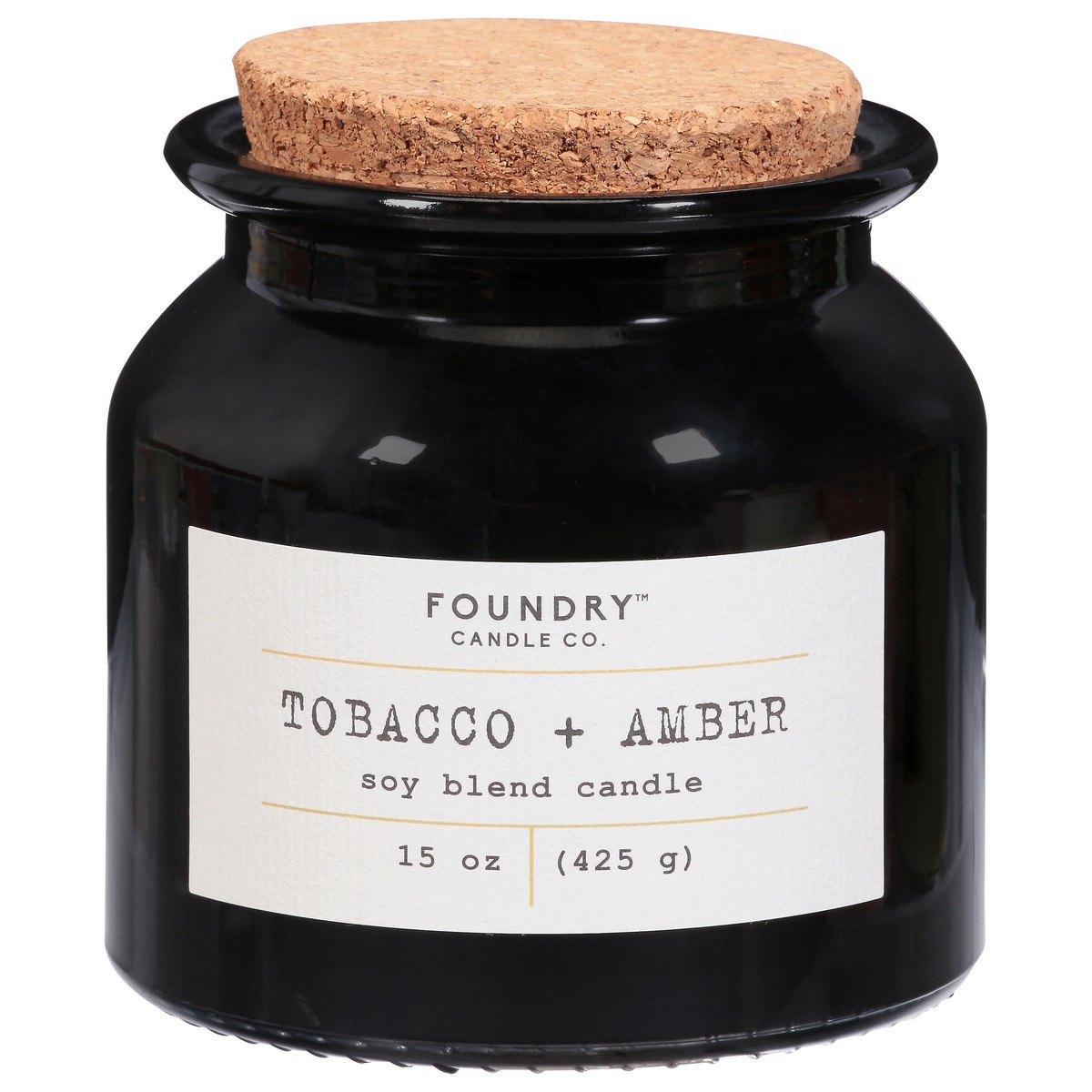 slide 1 of 9, Foundry Candle Co. Soy Blend Tobacco + Amber Candle 1 ea, 1 ct