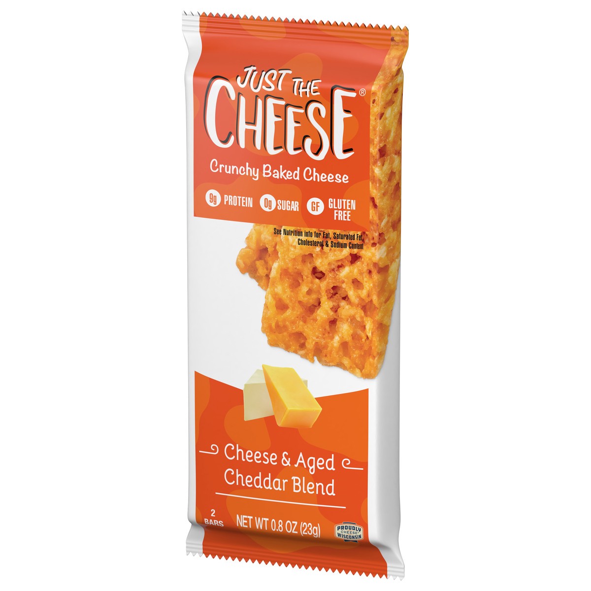 slide 3 of 4, Just The Cheese Snack Bar Agd Chd, 0.8 oz