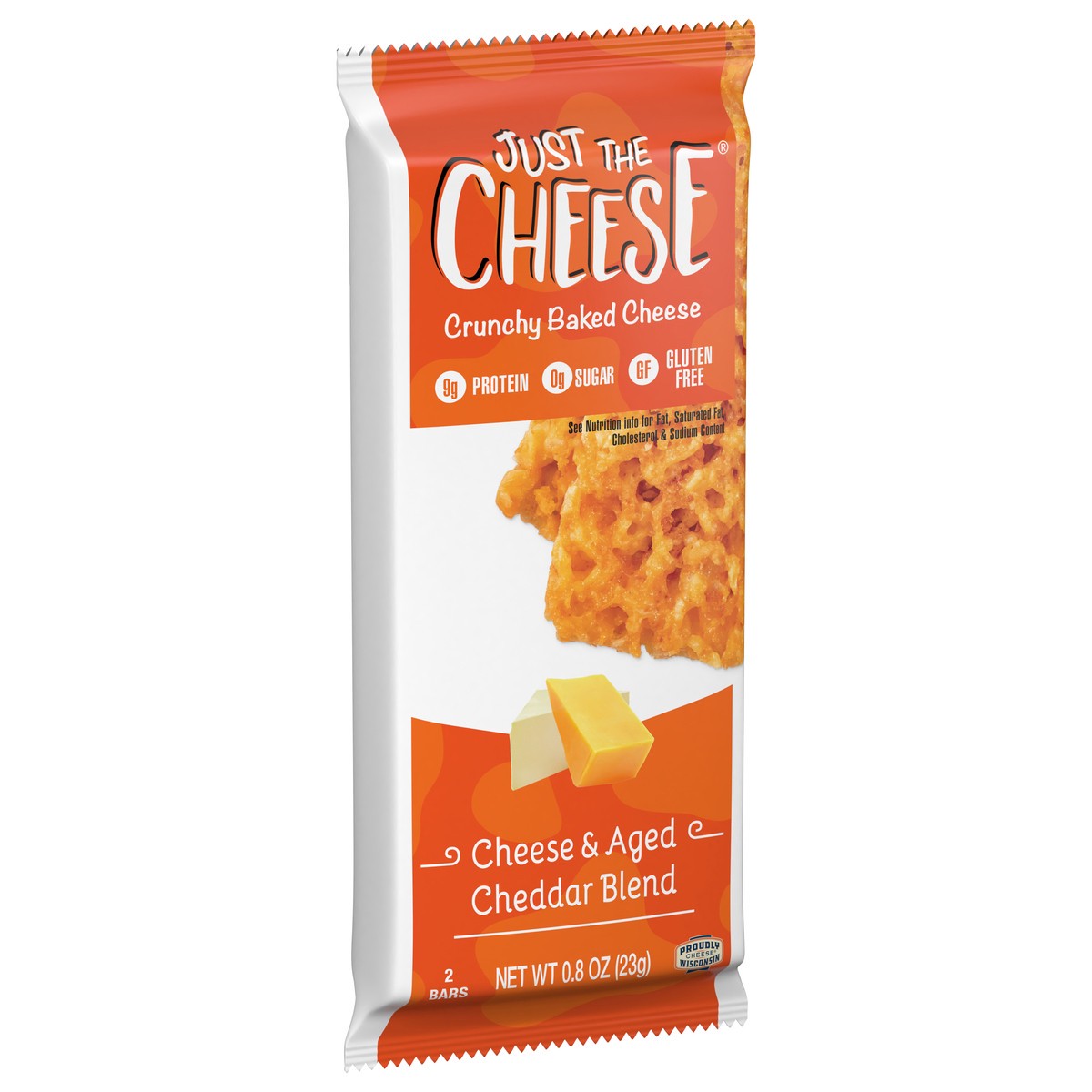 slide 2 of 4, Just The Cheese Snack Bar Agd Chd, 0.8 oz