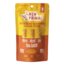 The New Primal Rotisserie Seasoned Chicken Sticks, 5 ct / 1 oz