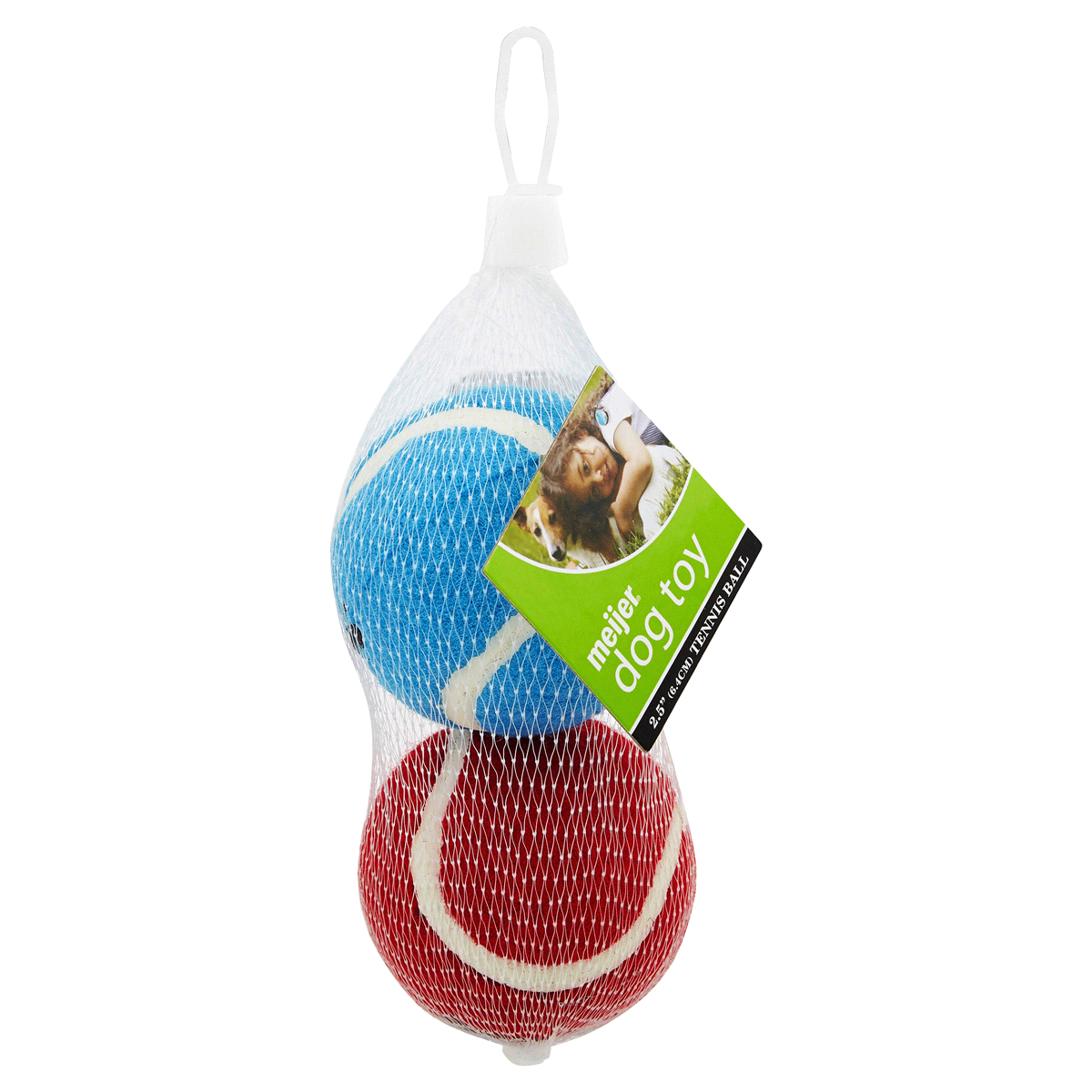 slide 1 of 5, Meijer 2.5" Tennis Balls For Dogs. Medium, 2 ct