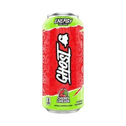 Ghost Zero Sugar Energy Drink, Cherry Limeade, 16 fl oz can
