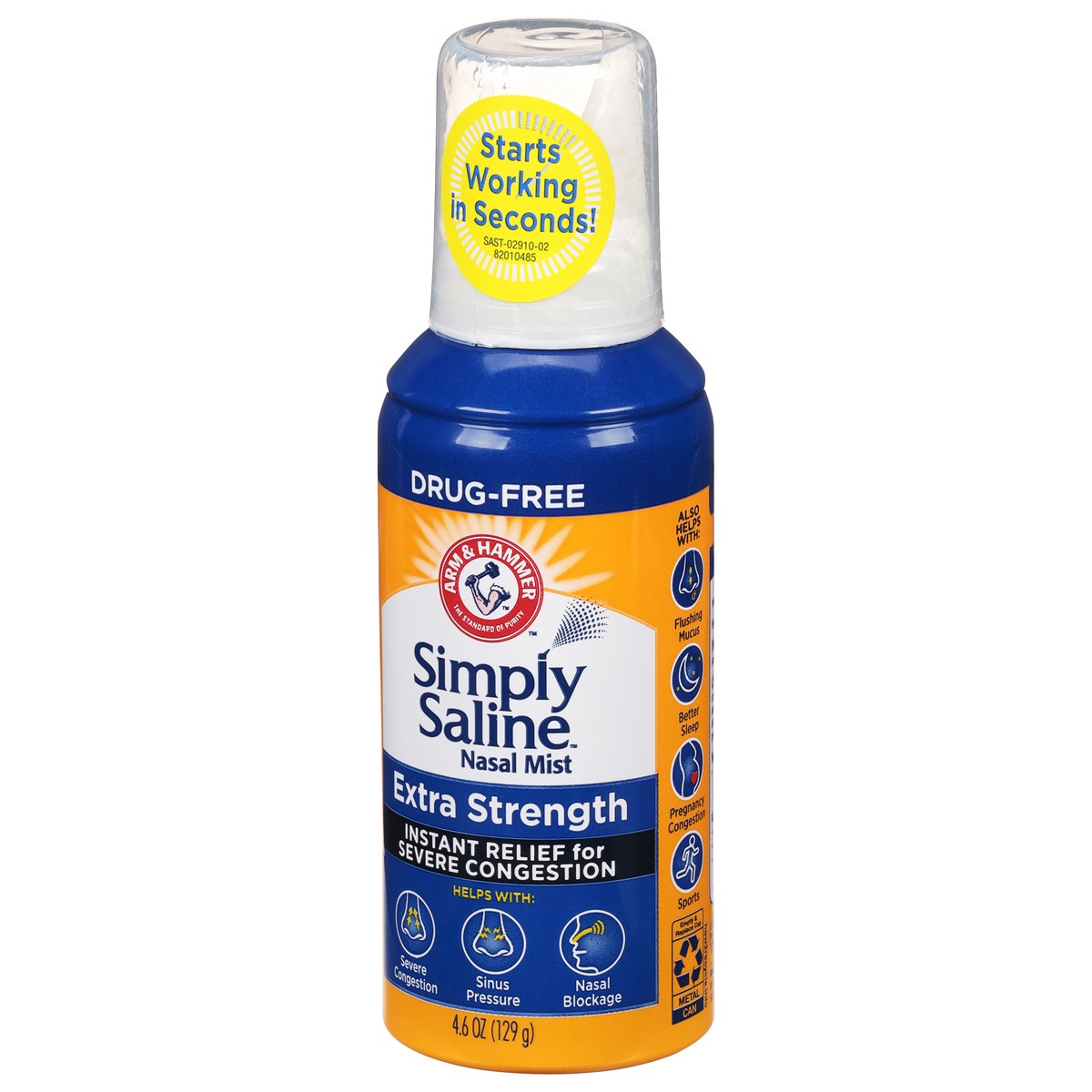 slide 7 of 9, Simply Saline Extra Strength Nasal Mist 4.6oz- Instant Relief for SEVERE Congestion- One 4.6oz Bottle, 4.60 fl oz