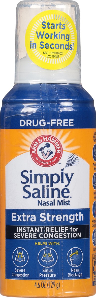 slide 9 of 9, Simply Saline Extra Strength Nasal Mist 4.6oz- Instant Relief for SEVERE Congestion- One 4.6oz Bottle, 4.60 fl oz