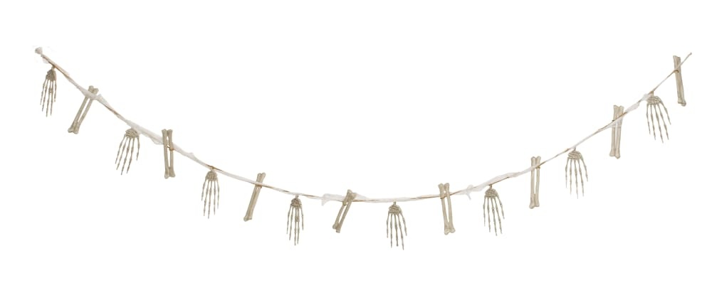 slide 1 of 1, Holiday Home Bones Garland - White, 1 ct