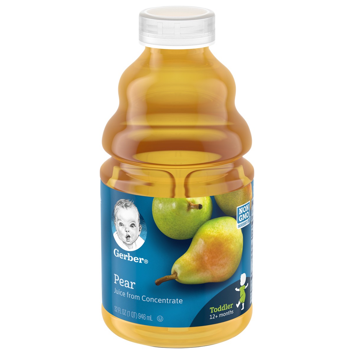 slide 1 of 5, Gerber Pear Fruit Juice, Pear, 32 fl oz Bottle, 32 fl oz