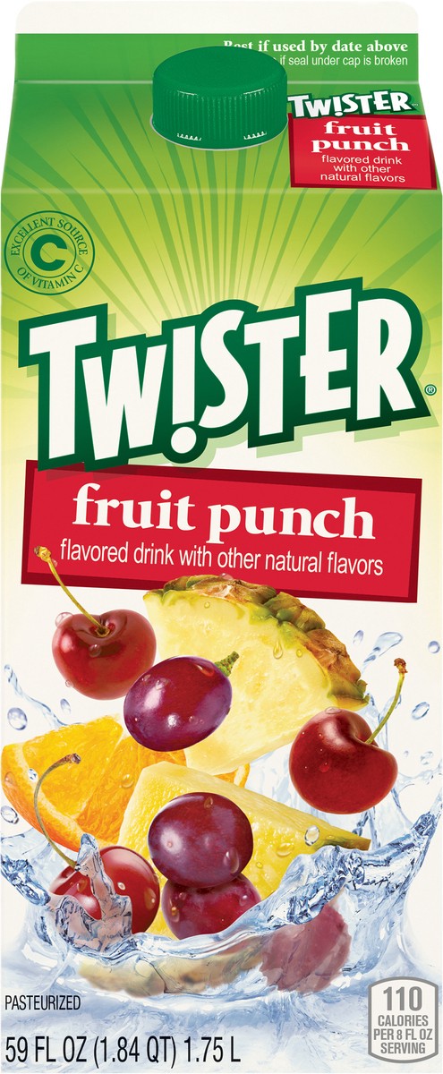 slide 5 of 14, Twister Tw!ster Flavored Drink, Fruit Punch- 59 fl oz, 59 fl oz