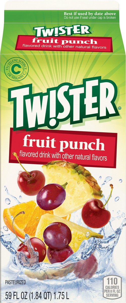 slide 11 of 14, Twister Tw!ster Flavored Drink, Fruit Punch- 59 fl oz, 59 fl oz