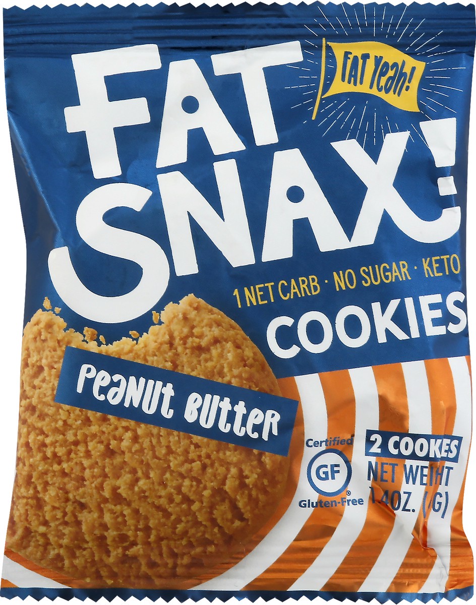 slide 1 of 10, Fat Snax Keto Peanut Butter Cookies, 1.4 oz