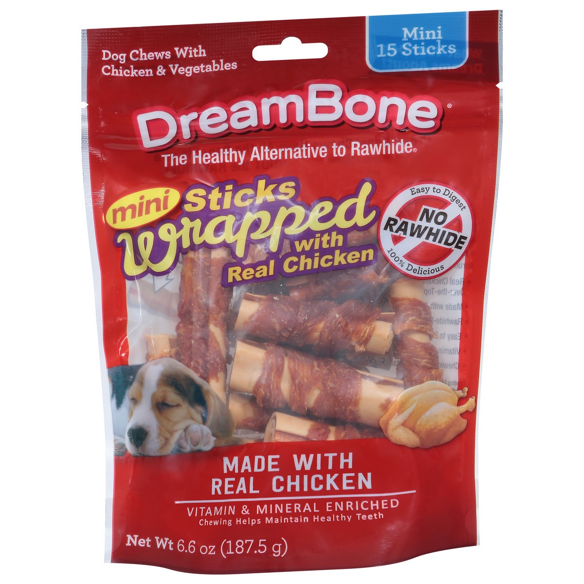 slide 8 of 9, DreamBone Mini Stick Wrapped Dog Chews 6.6 oz, 6.6 oz