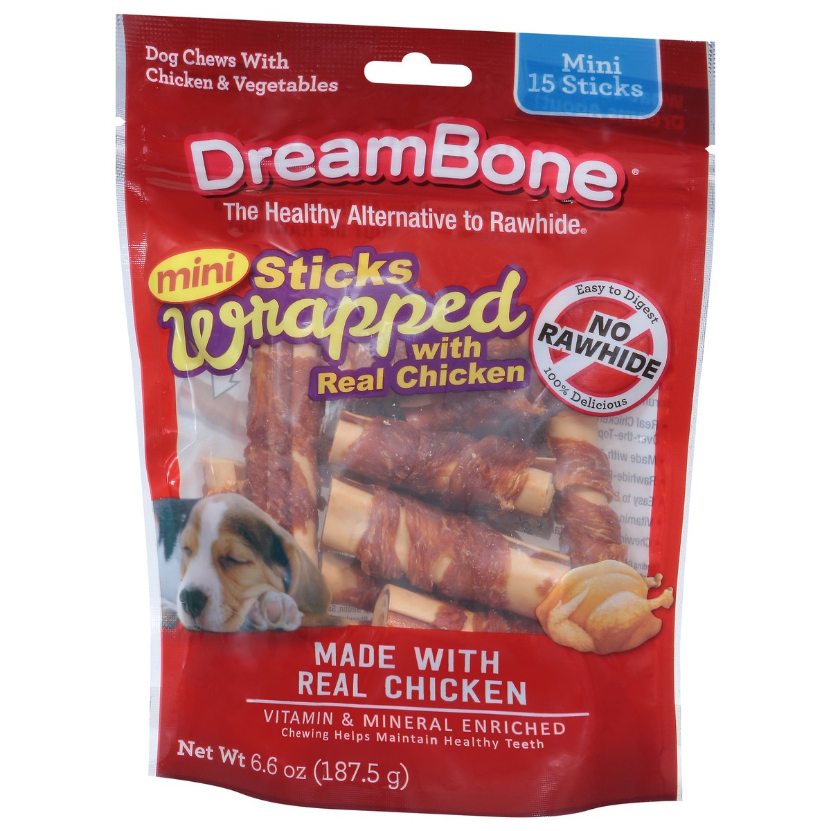 slide 2 of 9, DreamBone Mini Stick Wrapped Dog Chews 6.6 oz, 6.6 oz