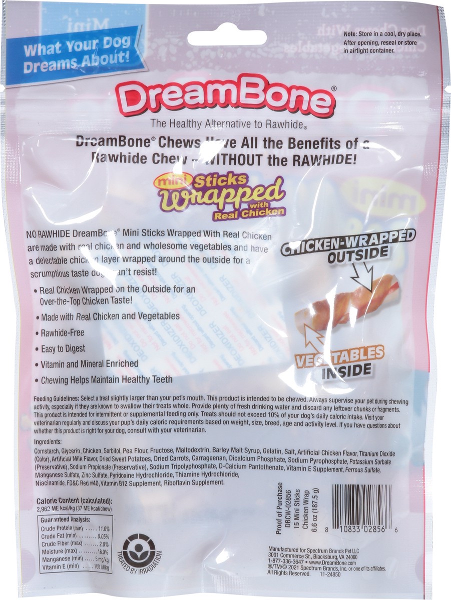 slide 9 of 9, DreamBone Mini Stick Wrapped Dog Chews 6.6 oz, 6.6 oz