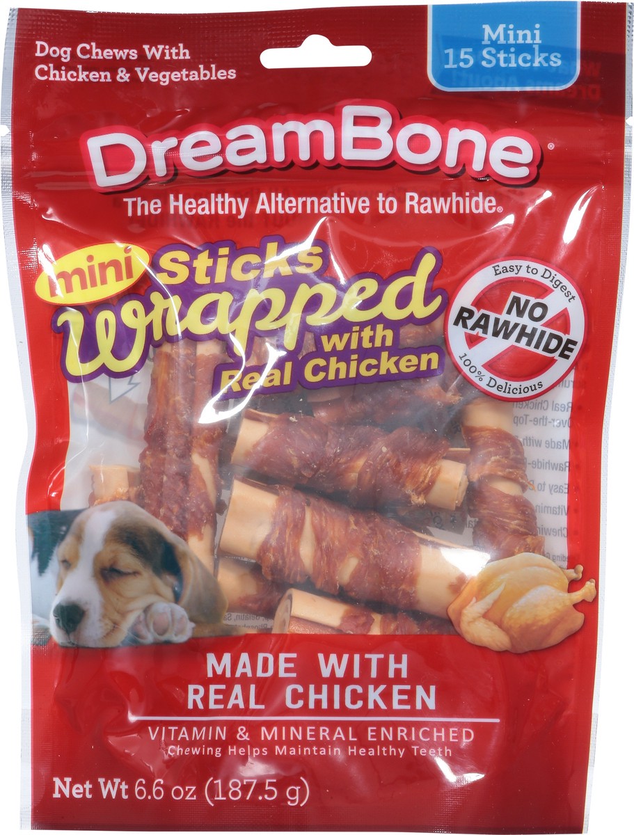 slide 5 of 9, DreamBone Mini Stick Wrapped Dog Chews 6.6 oz, 6.6 oz