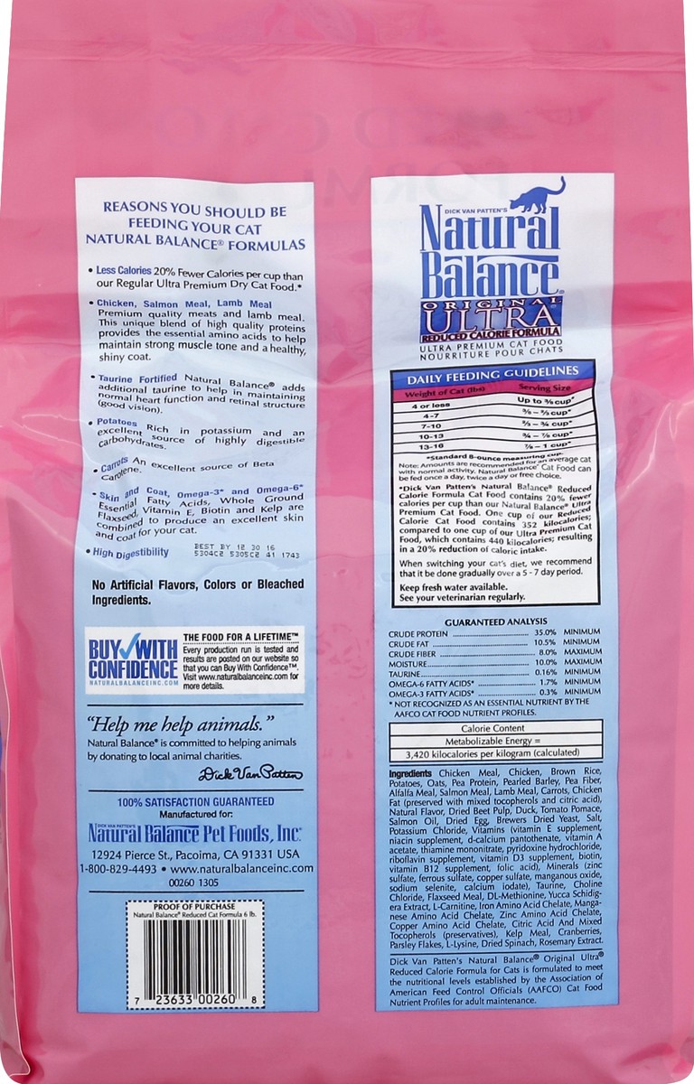 slide 5 of 6, Natural Balance Cat Food 6 lb, 6 lb