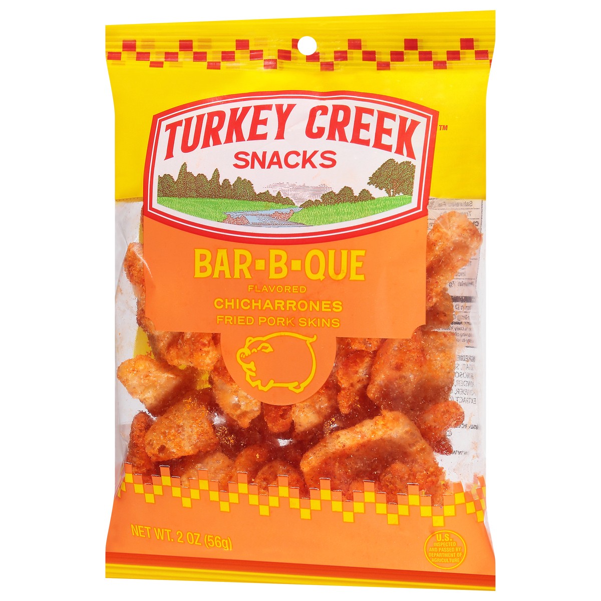 slide 4 of 13, Turkey Creek Bar-Que Flavored Chicharrones - 2 oz, 2 oz