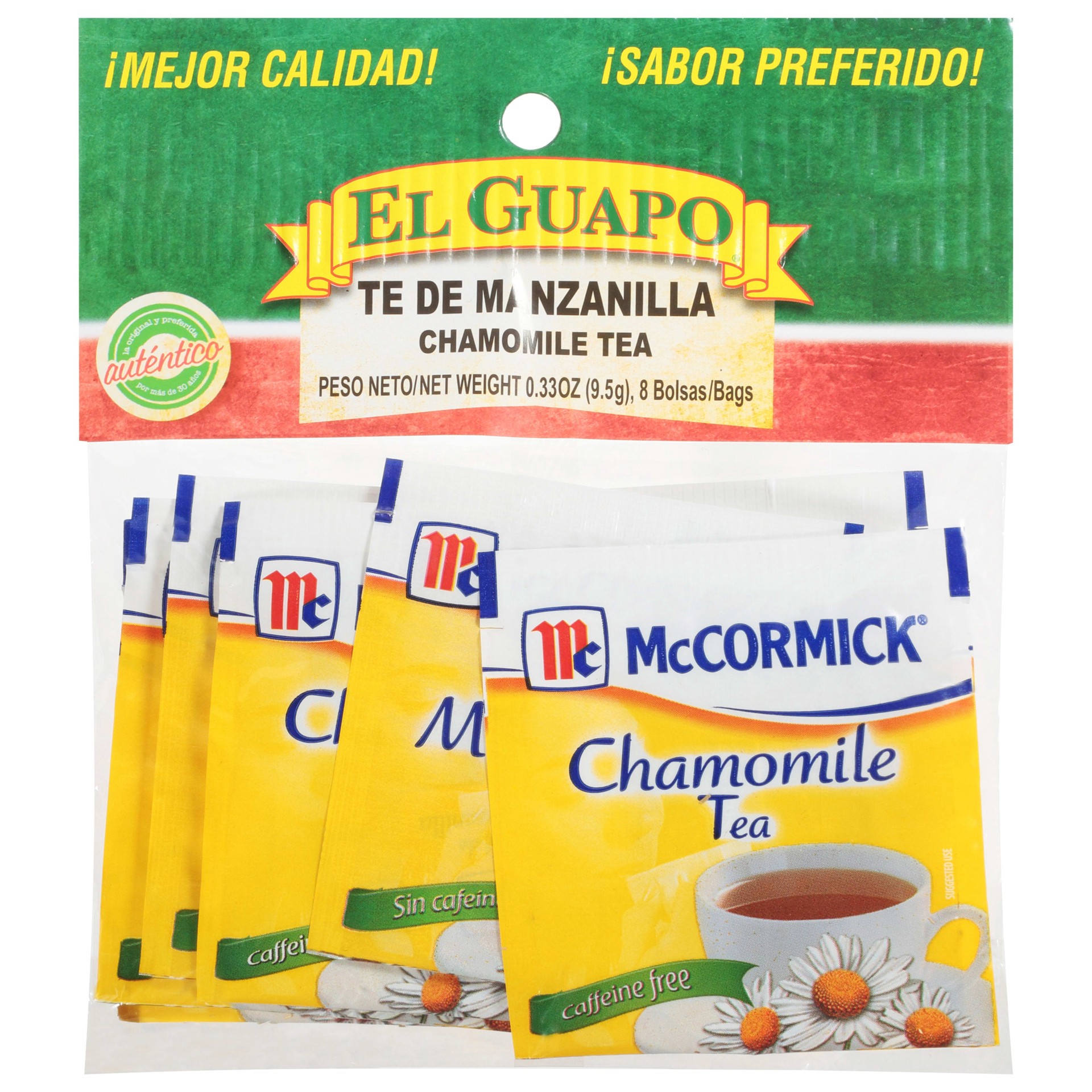 slide 1 of 9, El Guapo Chamomile Tea (Te de Manzanilla), 0.021 lb, 8 ct