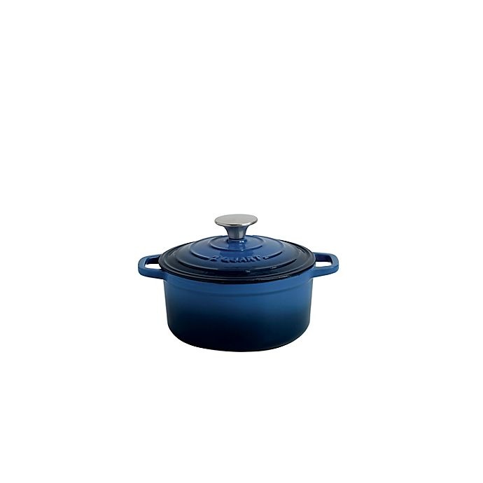 slide 1 of 2, Artisanal Kitchen Supply Enameled Cast Iron Dutch Oven - Cobalt, 2 qt