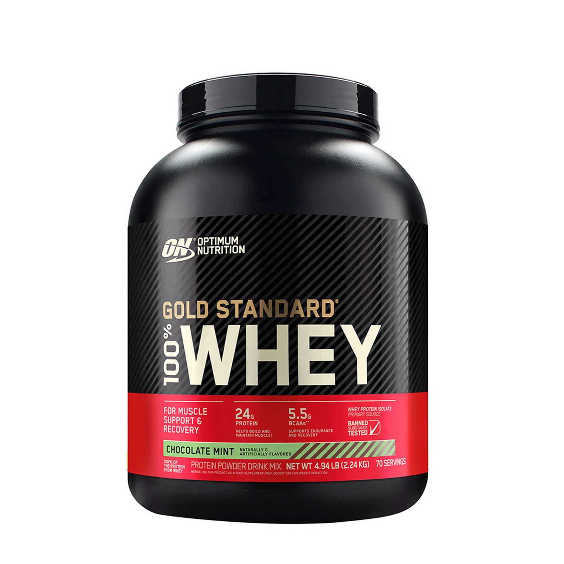 slide 1 of 1, Optimum Nutrition Gold Standard 100% Whey - Chocolate Mint, 5 lb