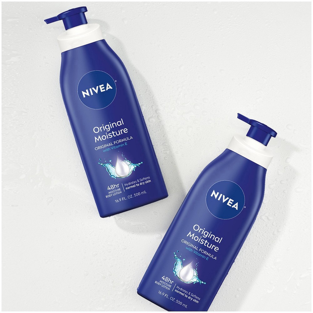 slide 4 of 15, Nivea Original Moisture Body Lotion with Vitamin E - 16.9 fl oz, 16.9 fl oz