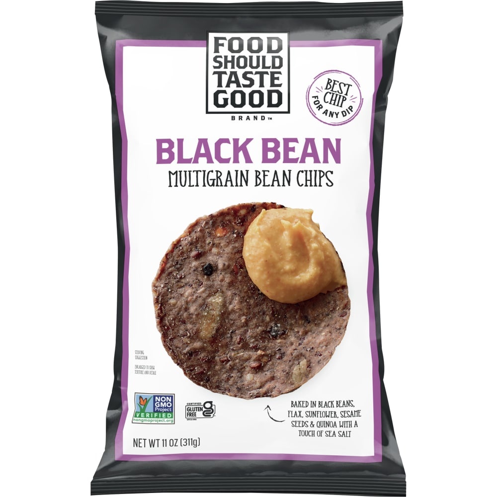 slide 1 of 1, Food Should Taste Good Black Bean Multigrain Bean Chips, 11 oz