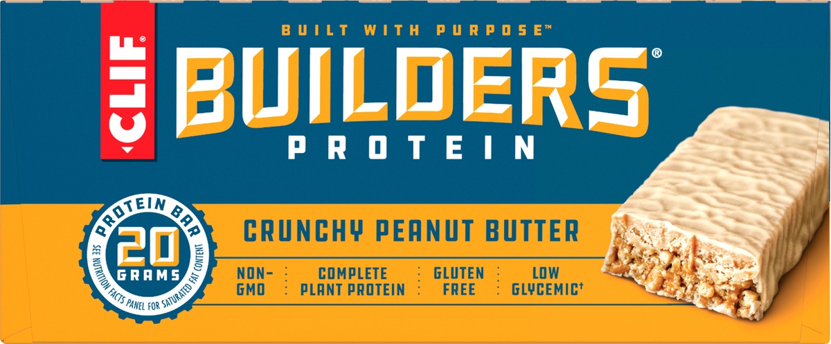 slide 9 of 10, CLIF Builder's Crunchy Peanut Butter Protein Bars, 12 ct; 2.4 oz