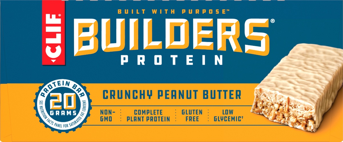 slide 10 of 10, CLIF Builder's Crunchy Peanut Butter Protein Bars, 12 ct; 2.4 oz