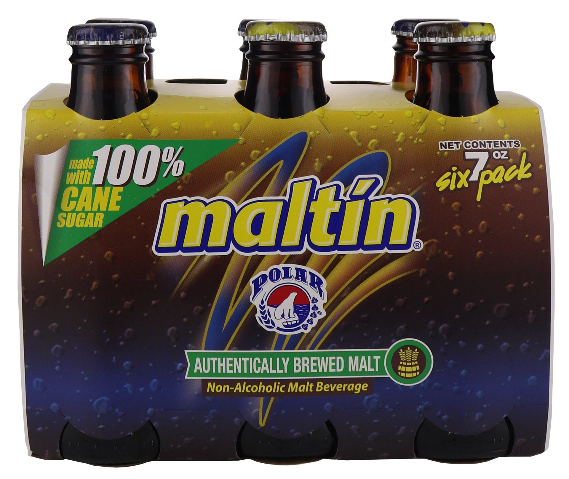 slide 1 of 1, Maltin Non-Alcoholic Malt Beverage 6 - 7 oz Bottles, 6 ct