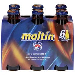 Maltin Non-Alcoholic Malt Beverage 6 - 7 fl oz Bottles