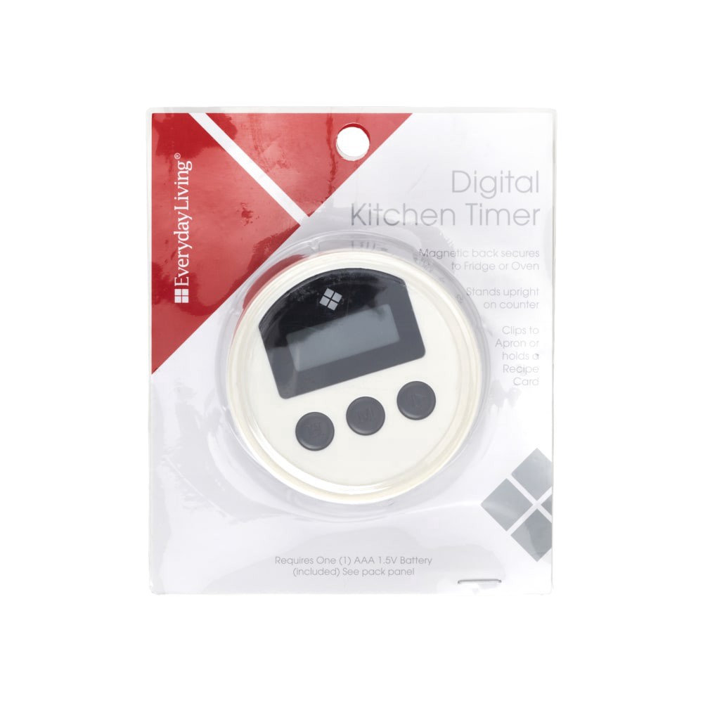 slide 1 of 3, Everyday Living Digital Kitchen Timer, 1 ct