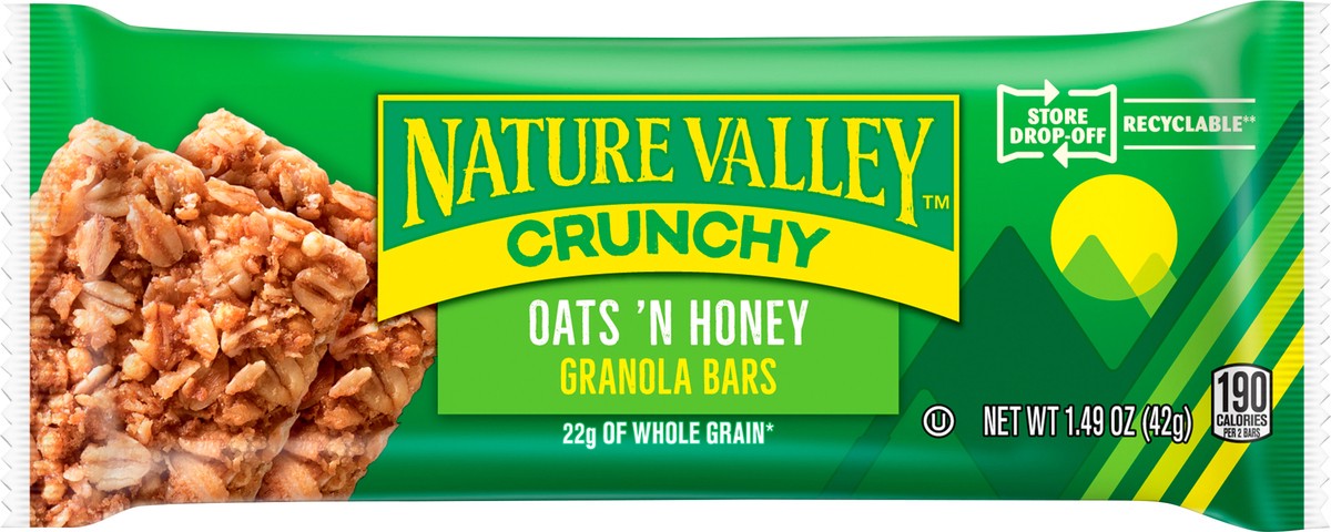 slide 3 of 9, Nature Valley Oats N Honey Crunchy Bar, 1.49 oz