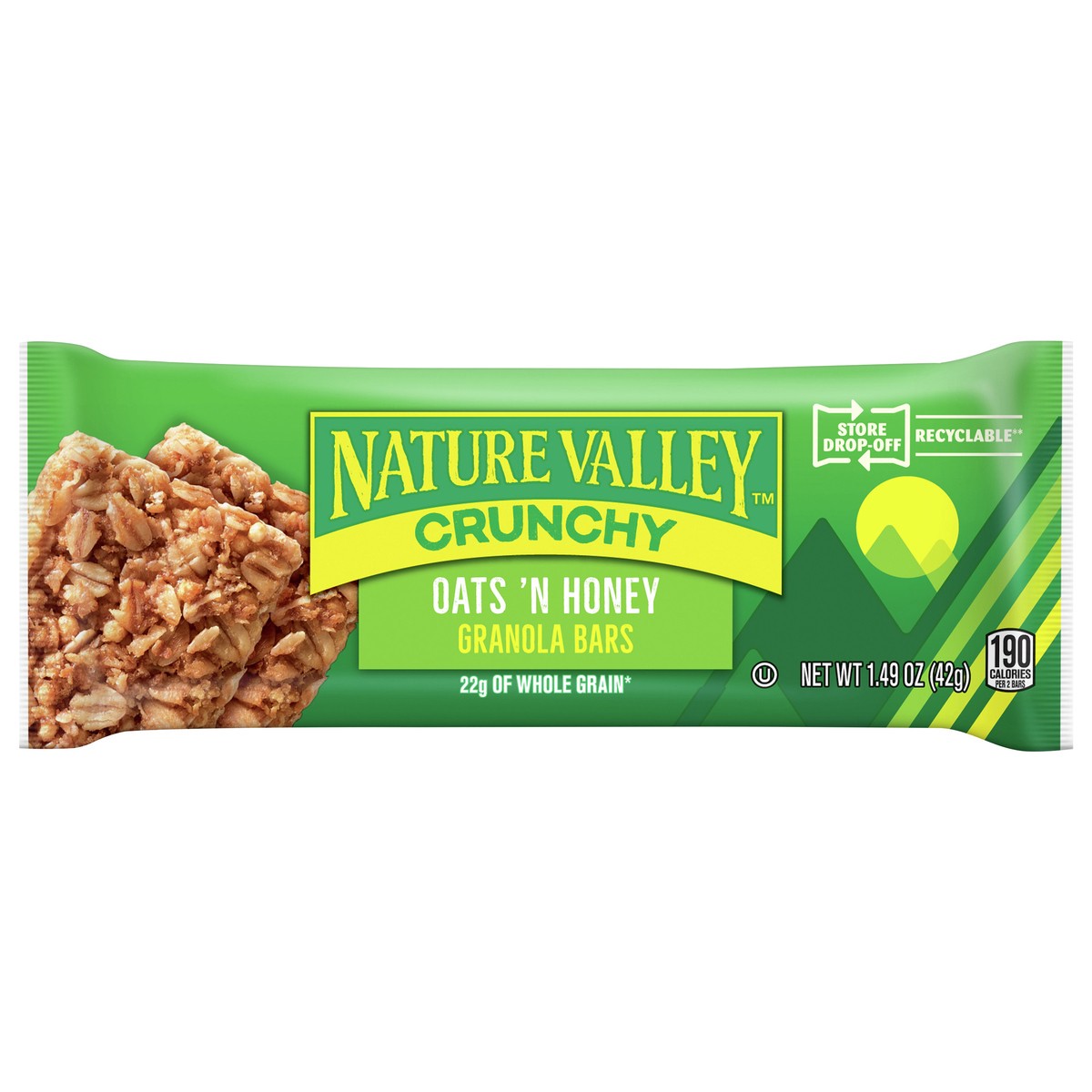 slide 1 of 9, Nature Valley Oats N Honey Crunchy Bar, 1.49 oz