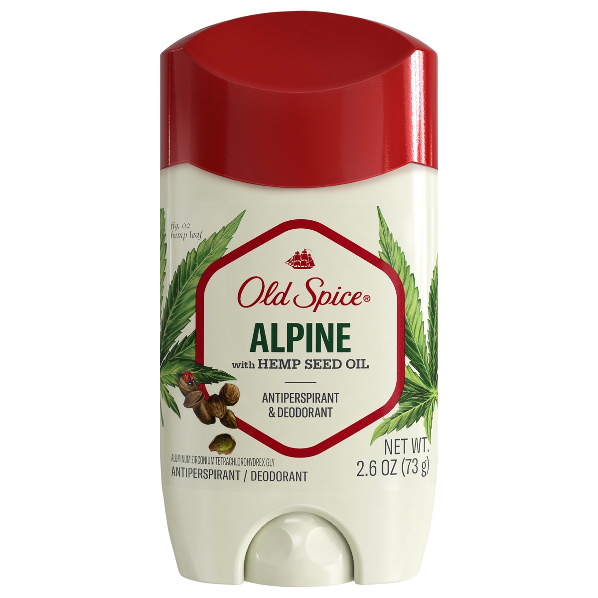 slide 1 of 3, Old Spice Men's Antiperspirant & Deodorant Alpine with Hemp Oil, 2.26oz, 2.6 oz